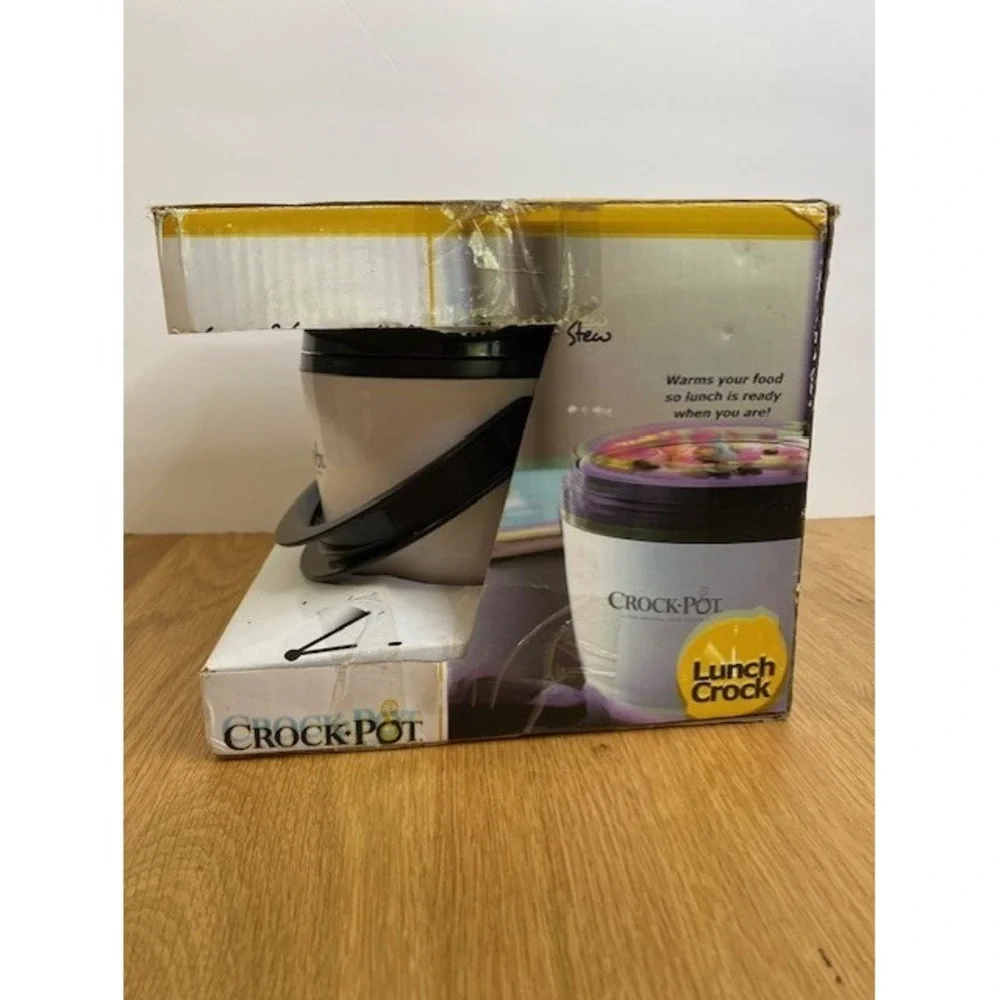Crock-Pot Lunch Crock Food Warmer White Black New Portable SCCPLC200-G-NP